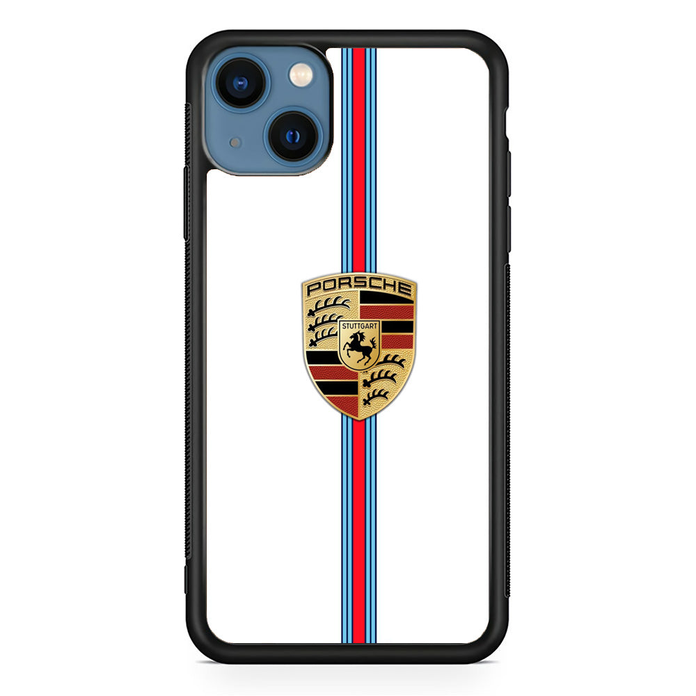 Porsche Logo White iPhone 13 Case