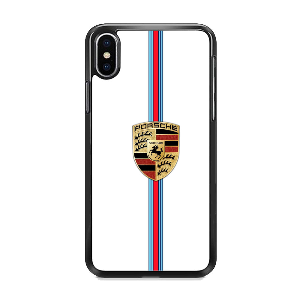 Porsche Logo White iPhone X Case