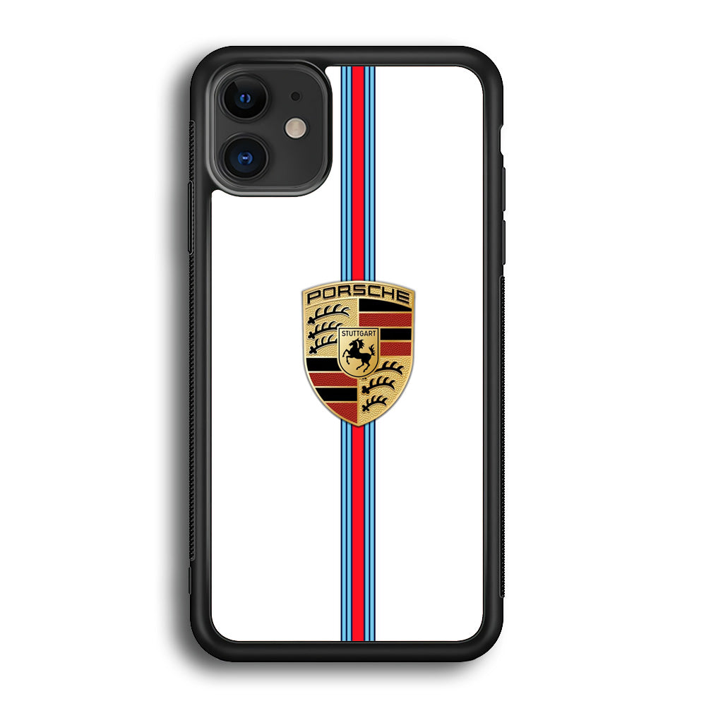 Porsche Logo White iPhone 12 Case