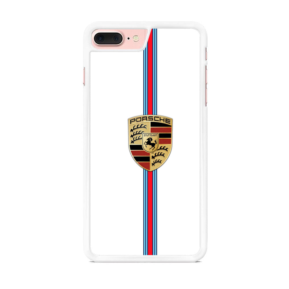 Porsche Logo White iPhone 8 Plus Case