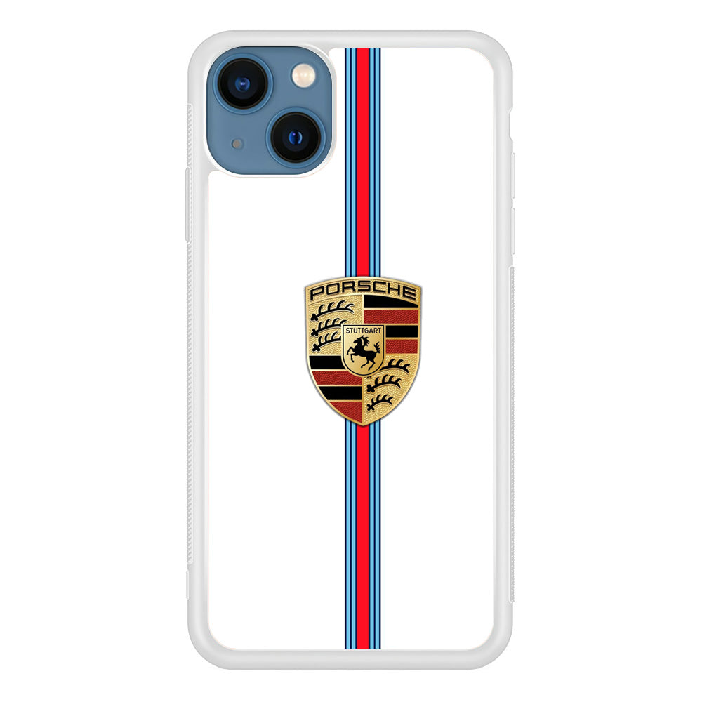 Porsche Logo White iPhone 13 Case