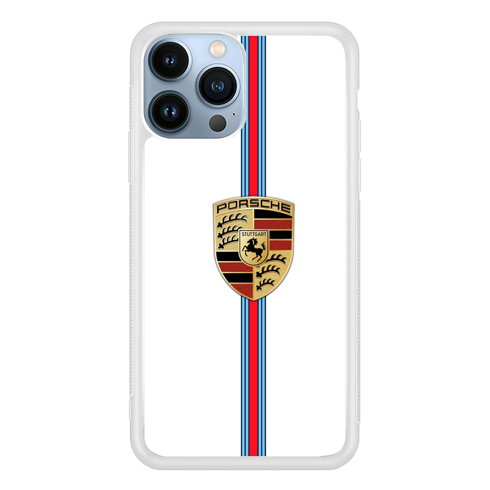 Porsche Logo White iPhone 13 Pro Case