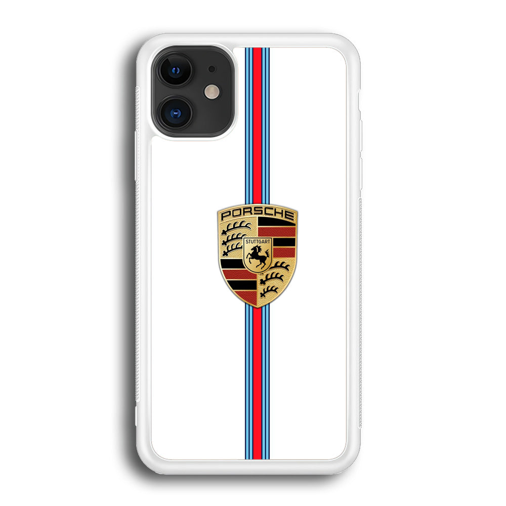 Porsche Logo White iPhone 12 Case