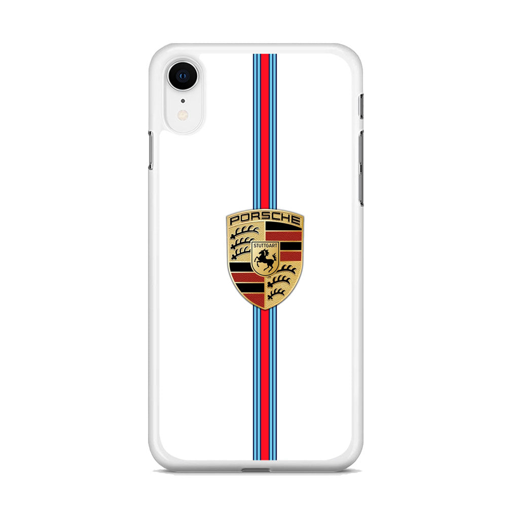 Porsche Logo White iPhone XR Case