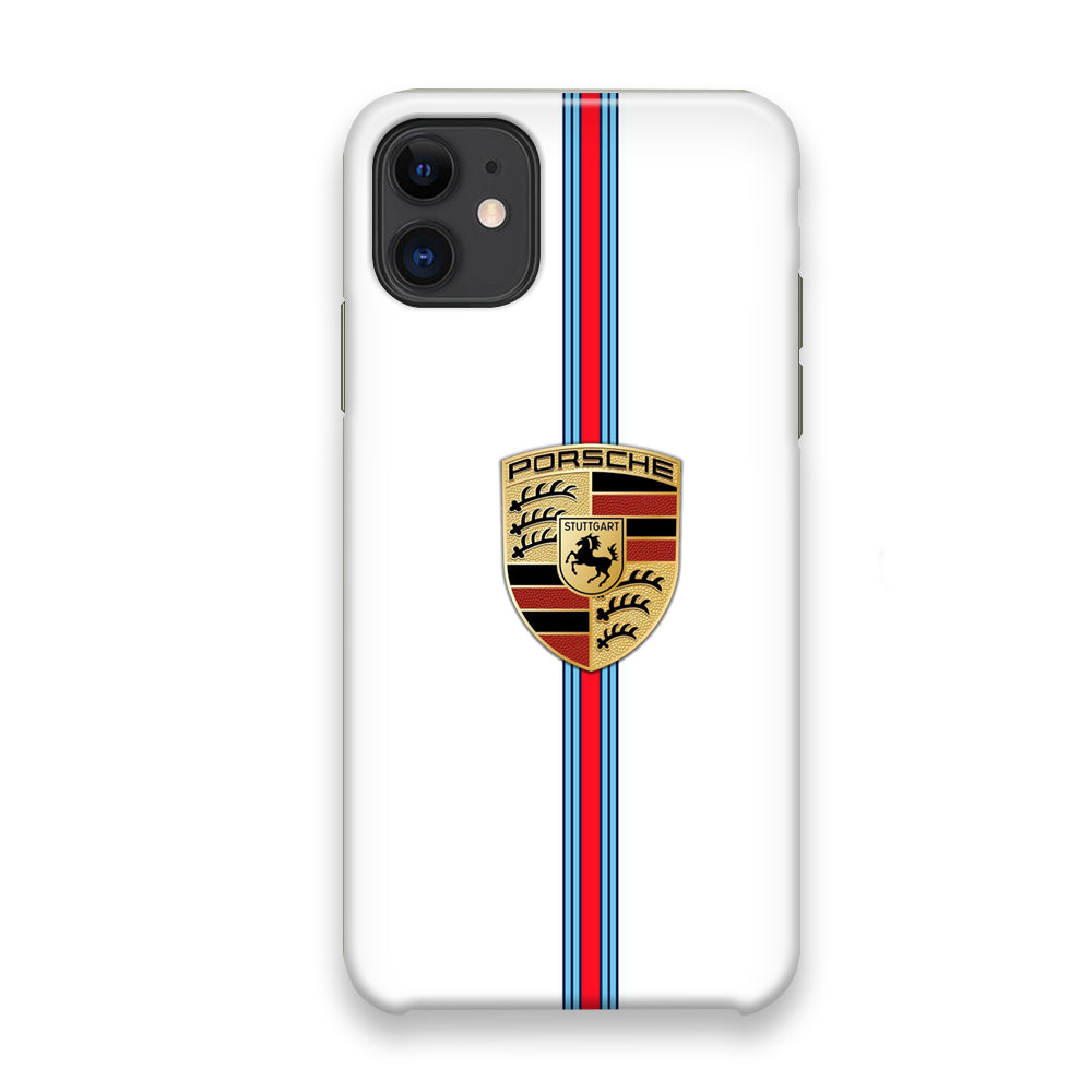 Porsche Logo White iPhone 11 Case