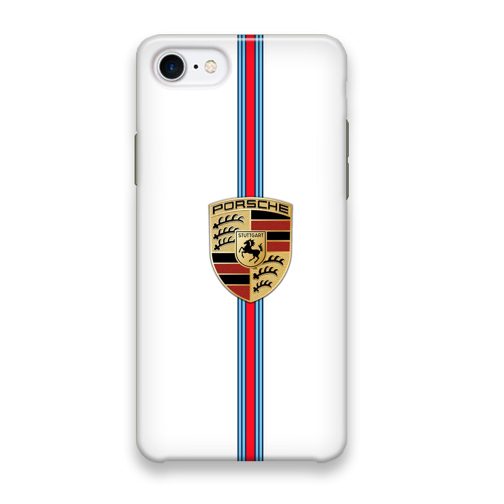 Porsche Logo White iPhone 8 Case