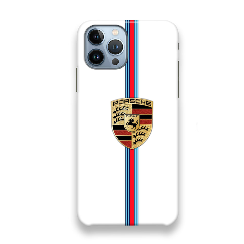 Porsche Logo White iPhone 13 Pro Case