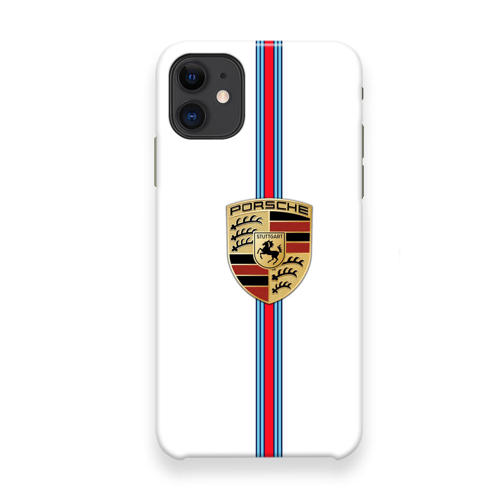 Porsche Logo White iPhone 12 Case