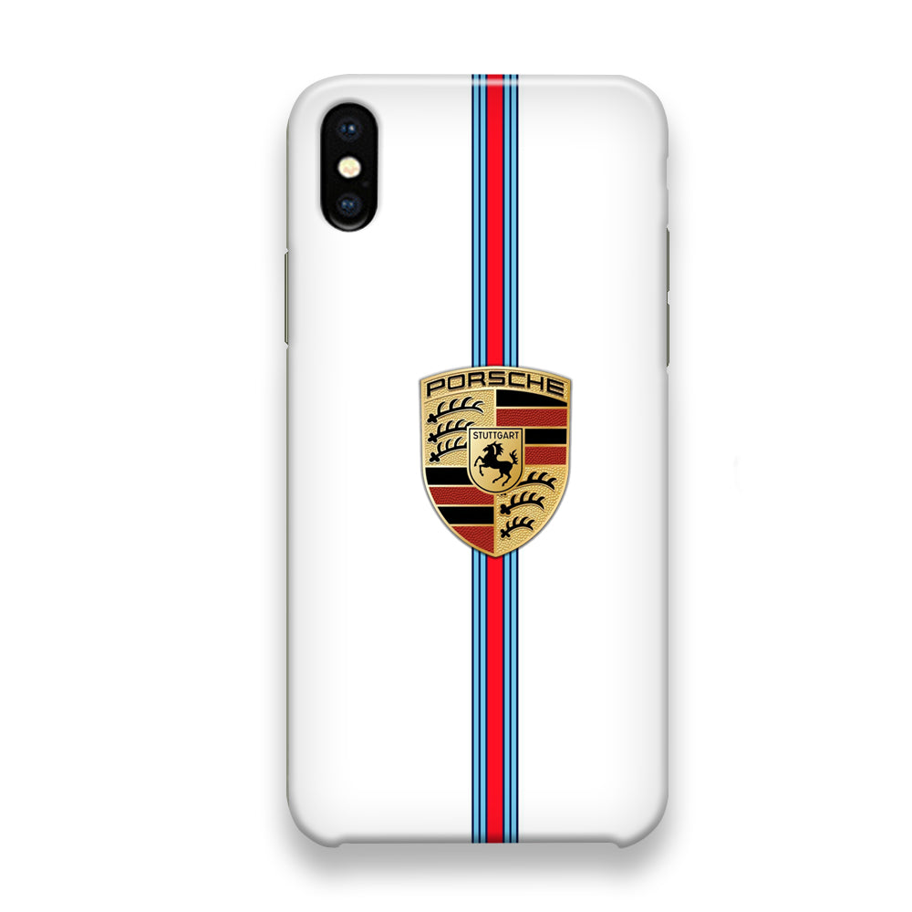 Porsche Logo White iPhone X Case