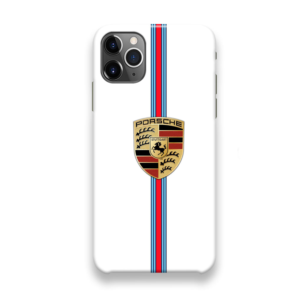 Porsche Logo White iPhone 12 Pro Case