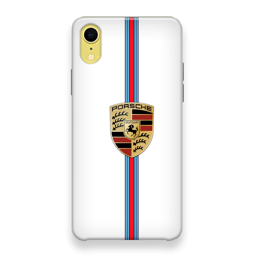 Porsche Logo White iPhone XR Case