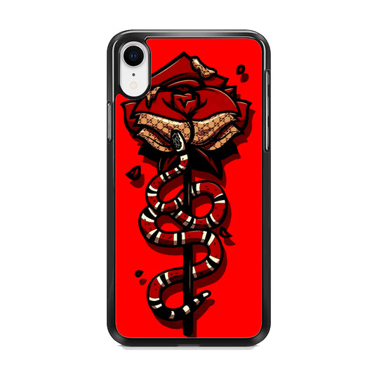 Red Rose Red Snake iPhone XR Case