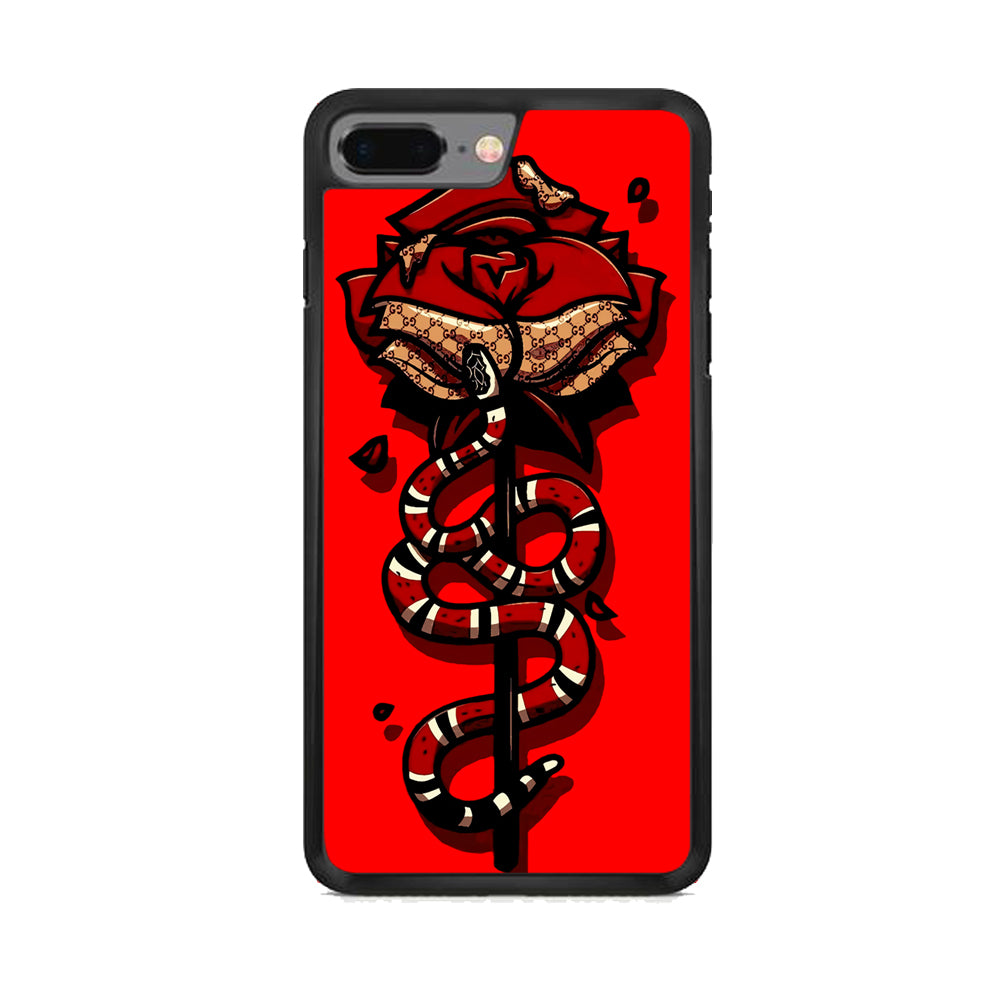 Red Rose Red Snake iPhone 7 Plus Case