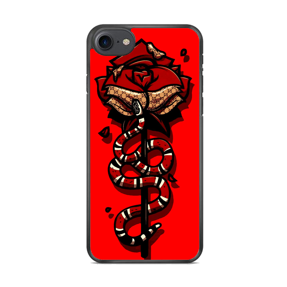 Red Rose Red Snake iPhone 7 Case