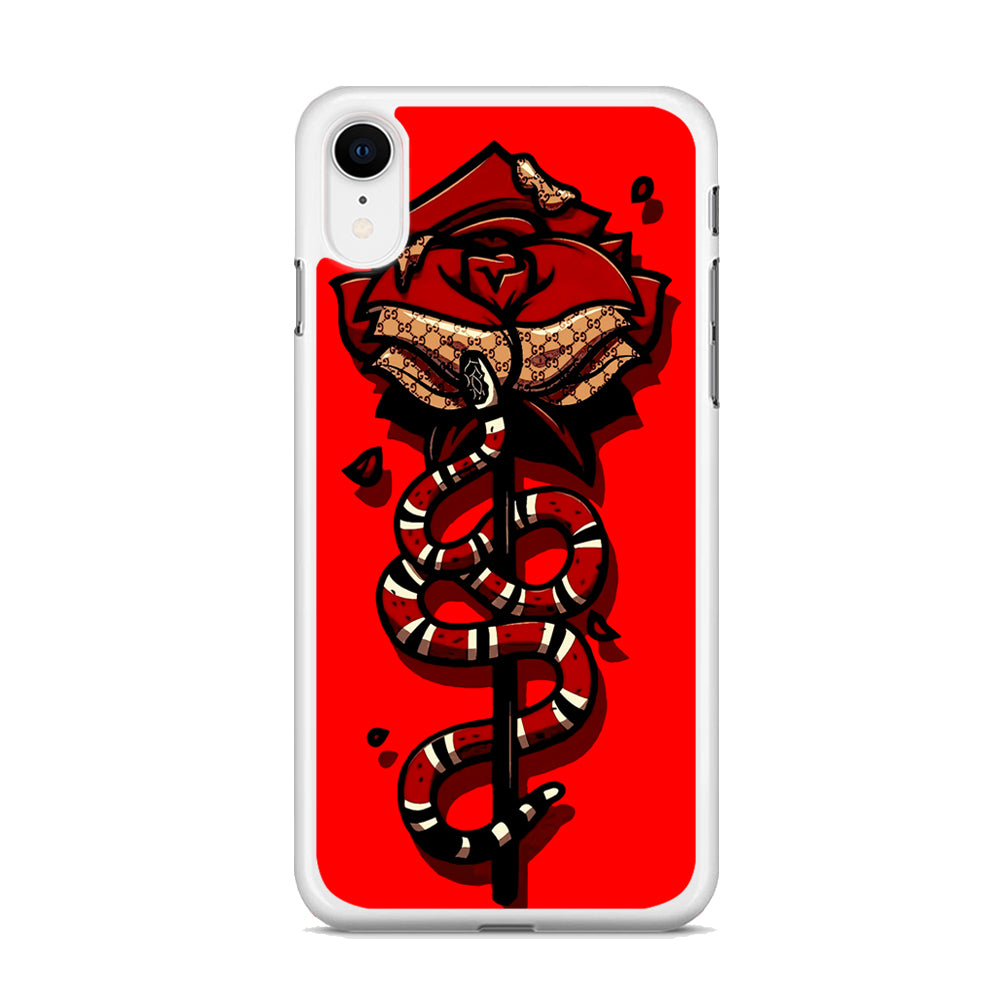 Red Rose Red Snake iPhone XR Case