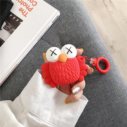 Sesame Street Cartoon Silicone Protective Case Cover For Apple Airpods