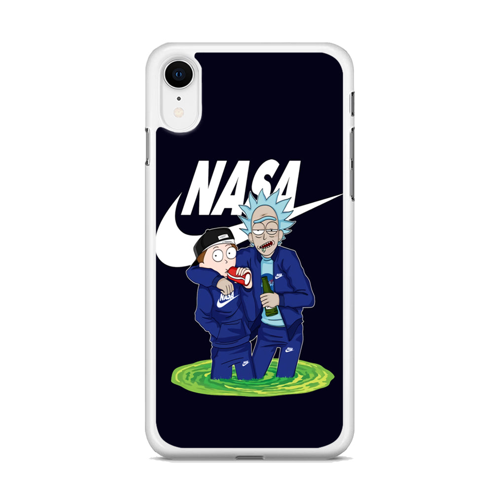 Rick and Morty Nasa Nike Blue iPhone XR Case