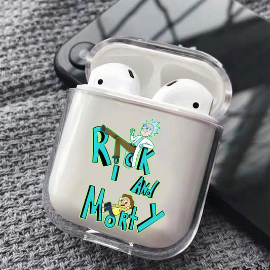 Rick and Morty Relax Hard Plastic Protective Clear Case Cover For Apple Airpods