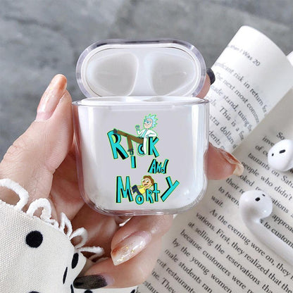 Rick and Morty Relax Hard Plastic Protective Clear Case Cover For Apple Airpods