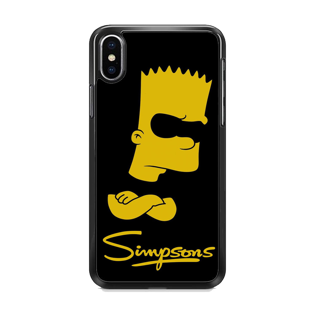 Simpson Black Background iPhone X Case