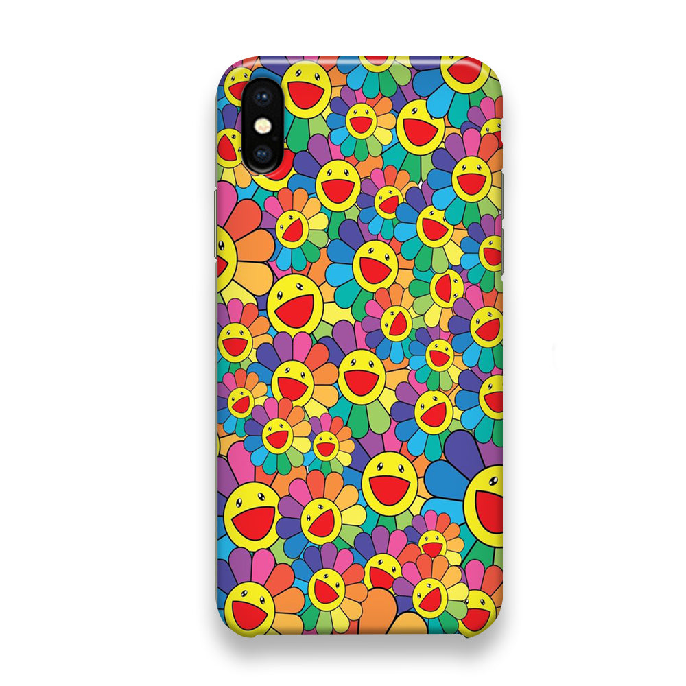 Smile Sun Flower iPhone X Case