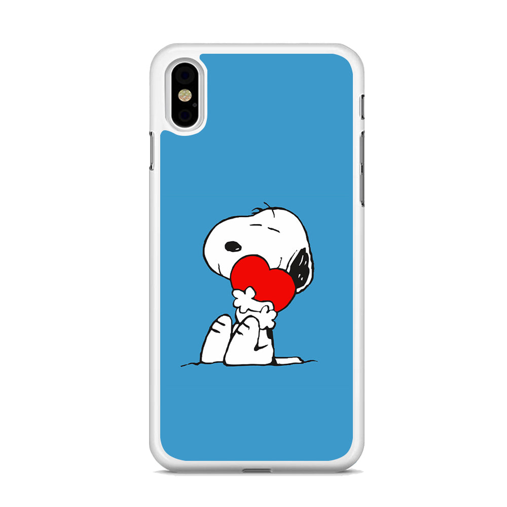 Snoopy Falling in Love iPhone Xs Case