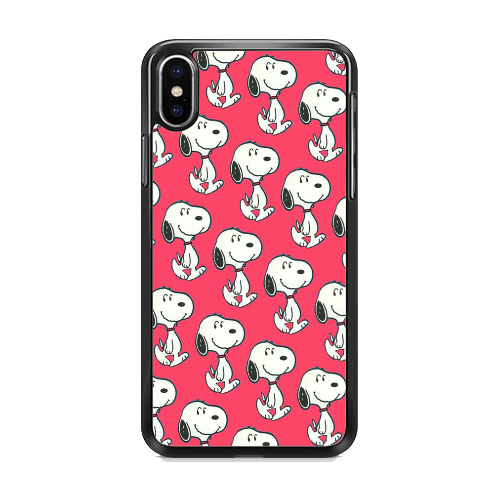 Snoopy Pattern Red iPhone Xs Max Case