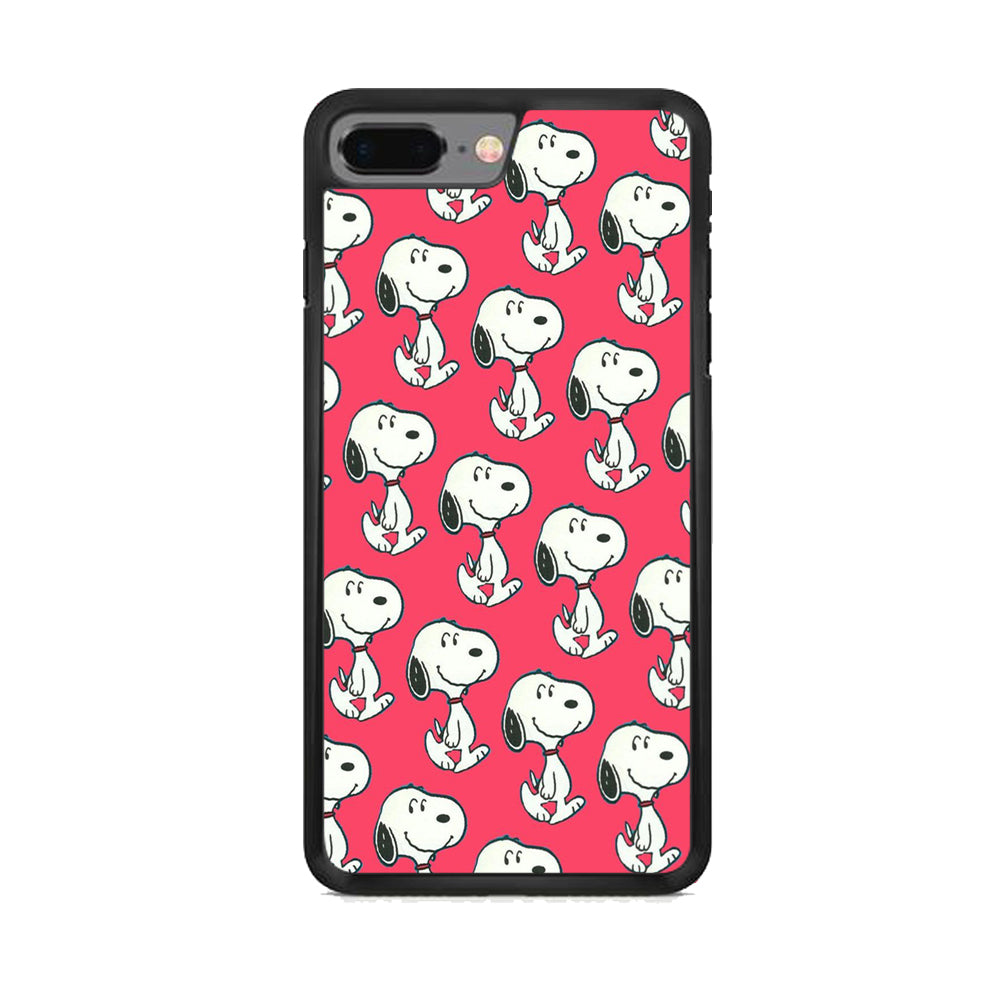 Snoopy Pattern Red iPhone 7 Plus Case