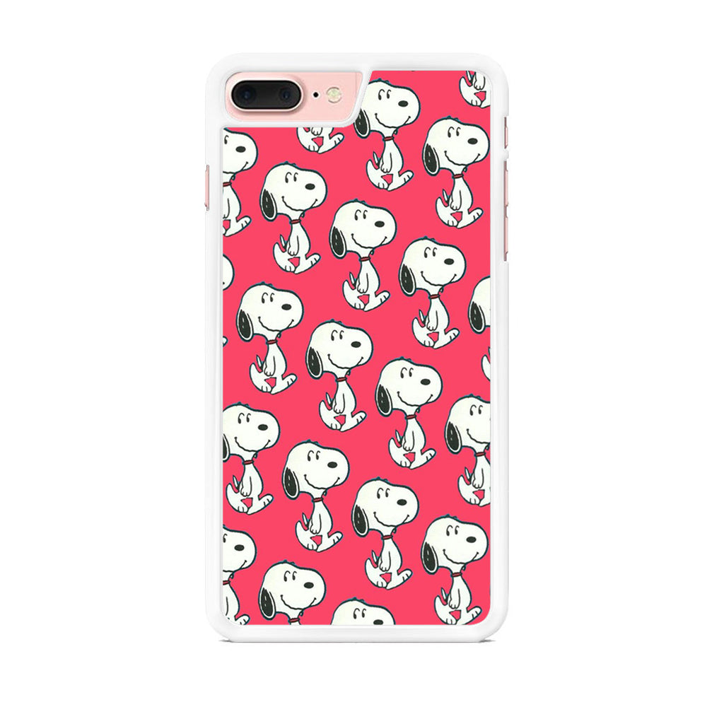 Snoopy Pattern Red iPhone 7 Plus Case