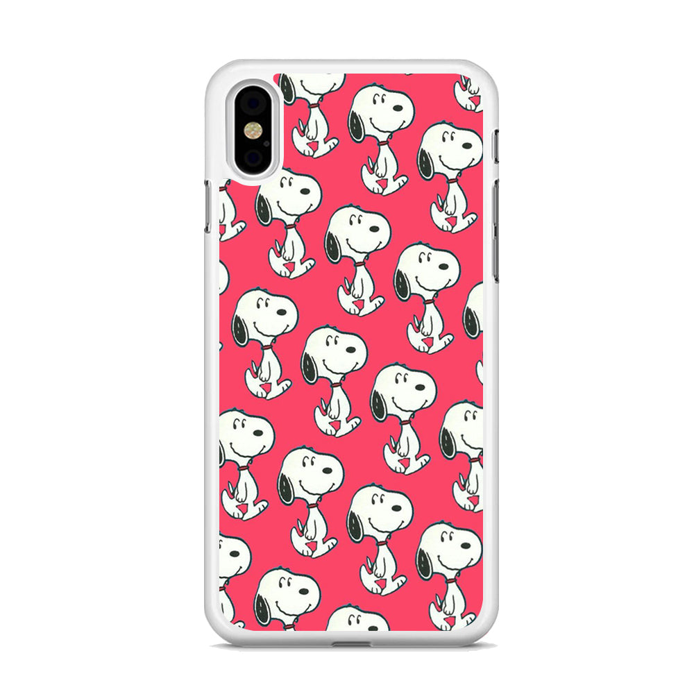 Snoopy Pattern Red iPhone Xs Max Case