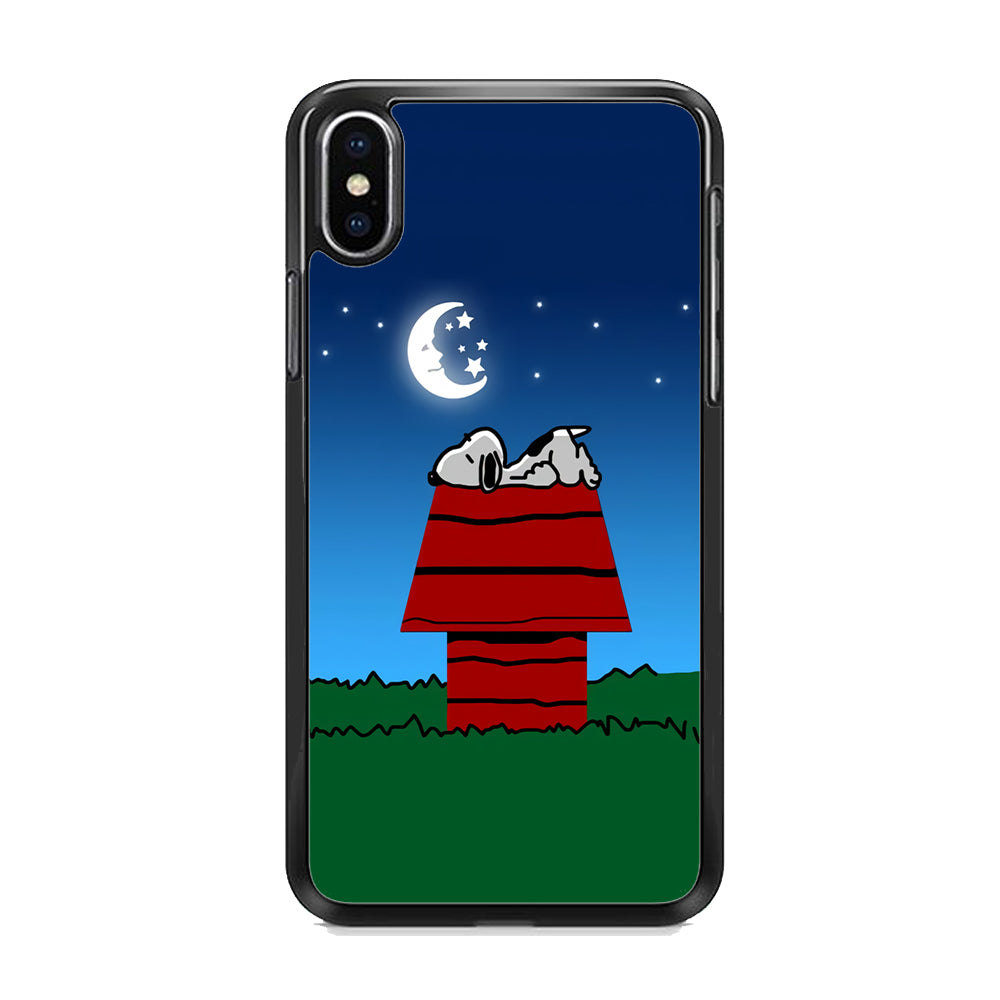 Snoopy Sleeps at Nigh iPhone X Case