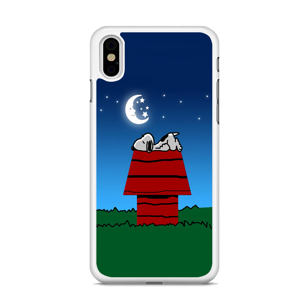 Snoopy Sleeps at Nigh iPhone X Case