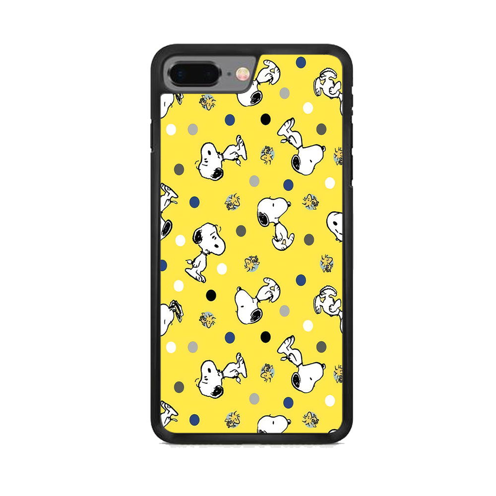 Snoopy and Woodstock Yellow Polka  iPhone 8 Plus Case