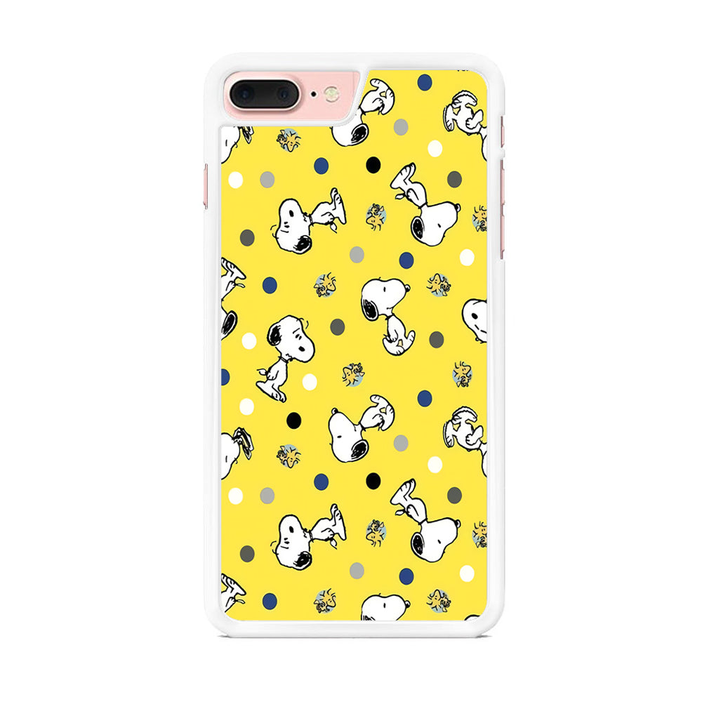 Snoopy and Woodstock Yellow Polka  iPhone 8 Plus Case