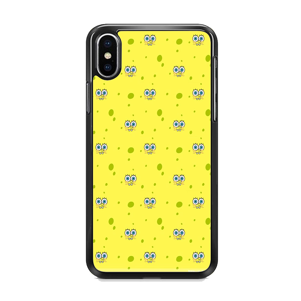 Spongebob's Face Pattern iPhone Xs Case