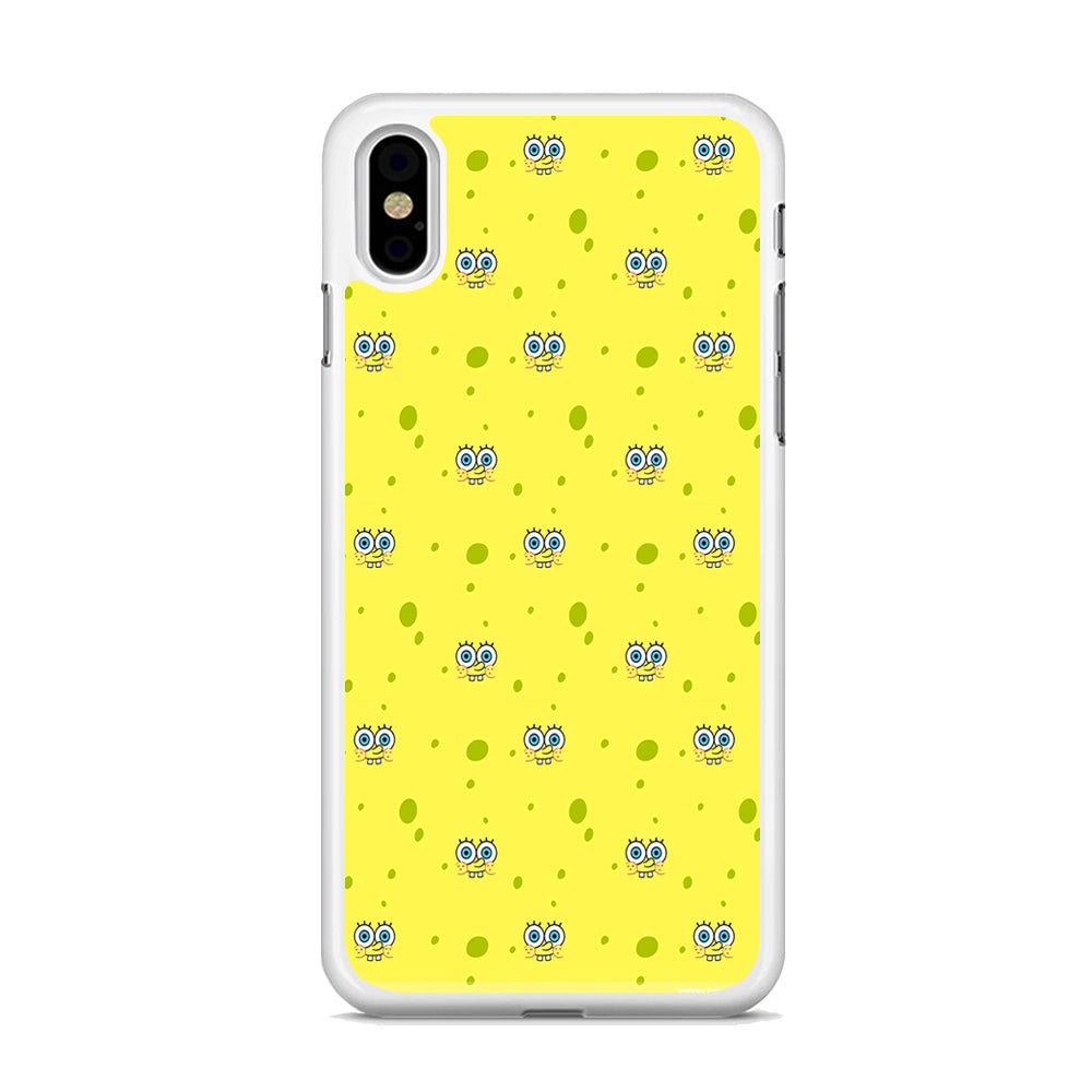 Spongebob's Face Pattern iPhone Xs Case