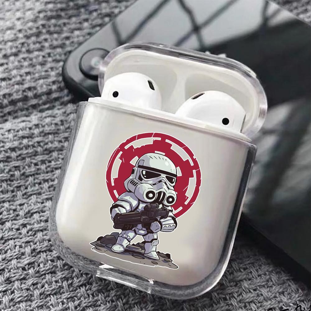 Stormtrooper Mini Cartoon Hard Plastic Protective Clear Case Cover For Apple Airpods