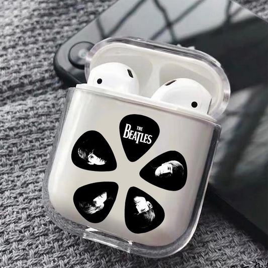 The Beatles Guitar Pick Hard Plastic Protective Clear Case Cover For Apple Airpods