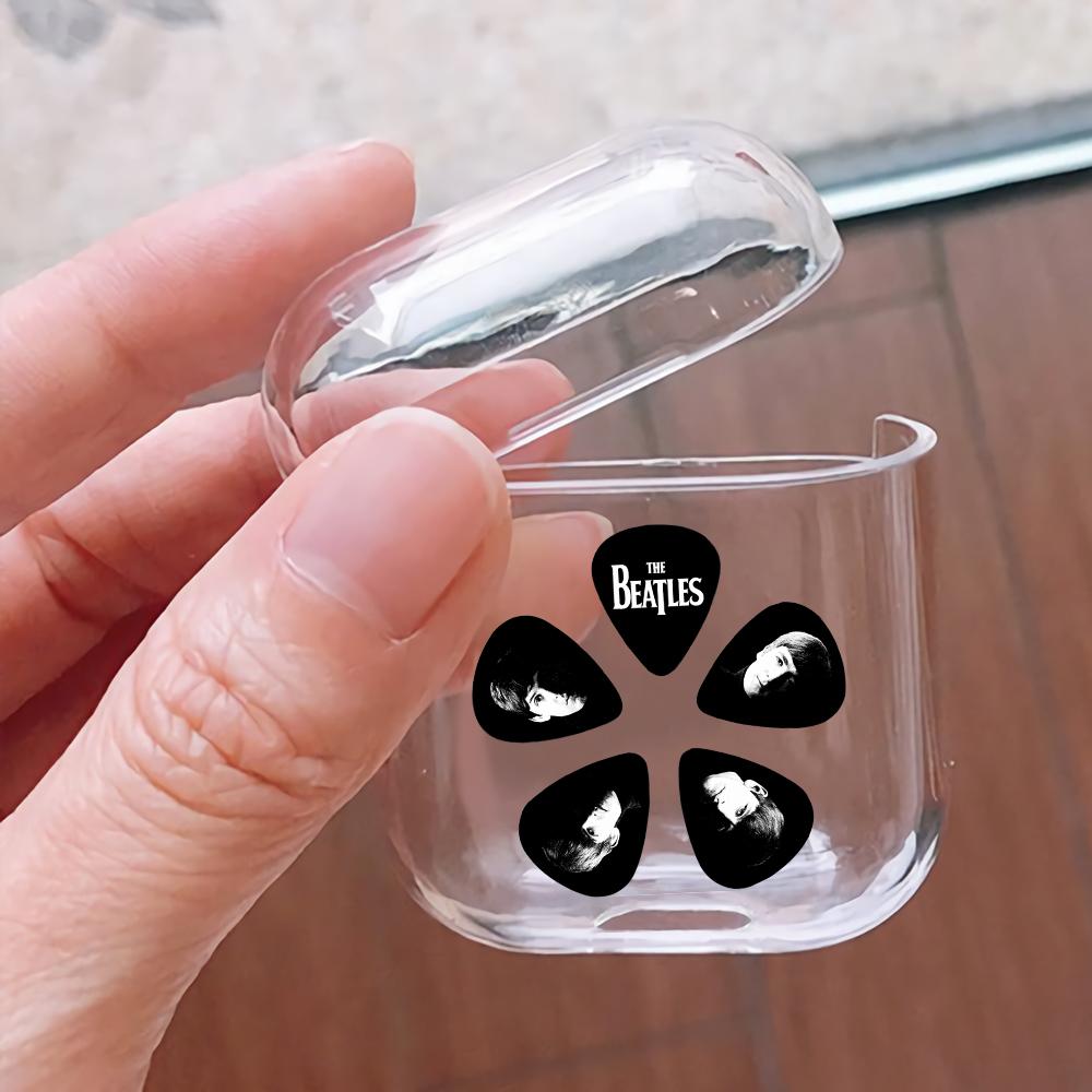 The Beatles Guitar Pick Hard Plastic Protective Clear Case Cover For Apple Airpods