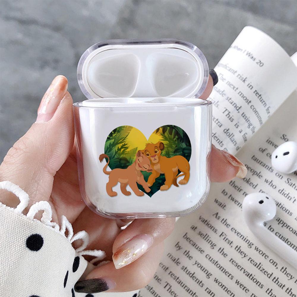 The Lion King Love Hard Plastic Protective Clear Case Cover For Apple Airpods