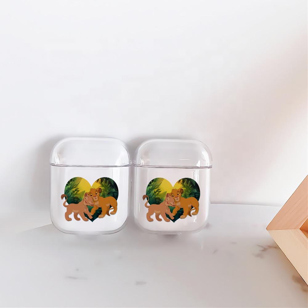 The Lion King Love Hard Plastic Protective Clear Case Cover For Apple Airpods