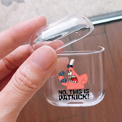 This is Patrick Hard Plastic Protective Clear Case Cover For Apple Airpods