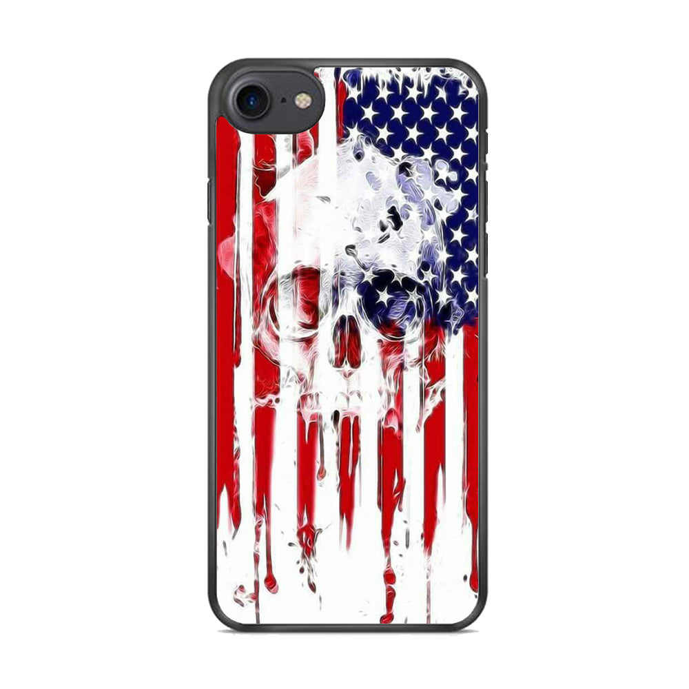 USA Flag Skull iPhone 8 Case