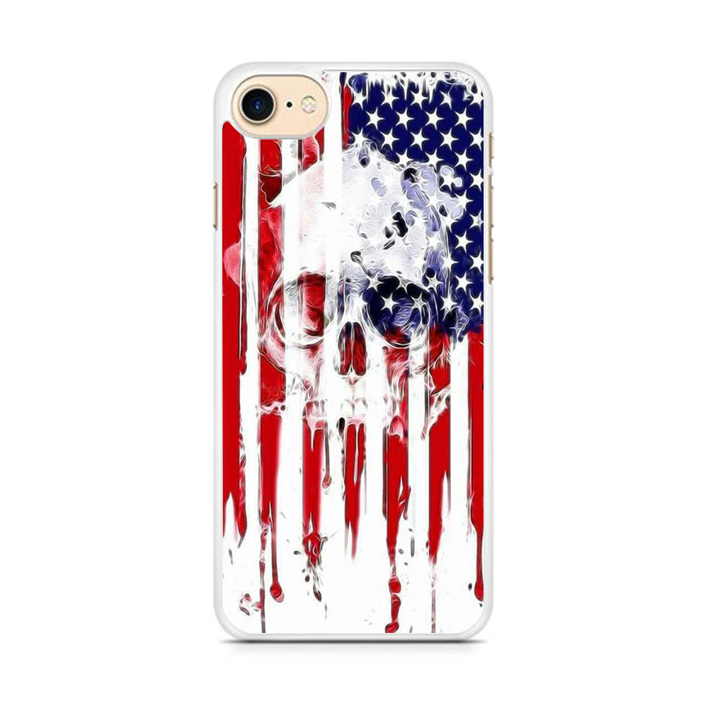 USA Flag Skull  iPhone 7 Case