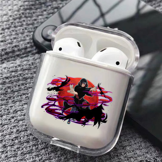 Uchiha Itachi Crow Jutsu  Hard Plastic Protective Clear Case Cover For Apple Airpods - Octracase