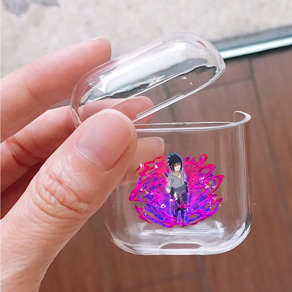 Uchiha Sasuke Hard Plastic Protective Clear Case Cover For Apple Airpods