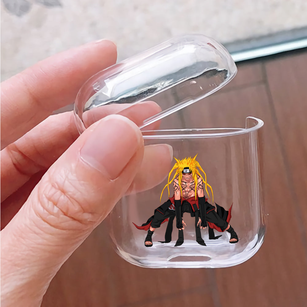 Uzumaki Naruto Kurama Mode  Hard Plastic Protective Clear Case Cover For Apple Airpods